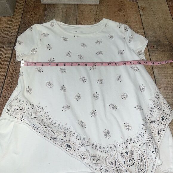 Allsaints bandana Daisy t shirt chalk white all saints - Picture 6 of 12